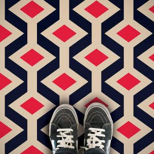 Fenchurch coloured geometric vinyl flooring exlusively from forthefloorandmore.com