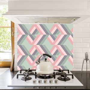 Image of Grafyx Pink geometric abstract design from Mort & Hex and forthefloorandmore.com